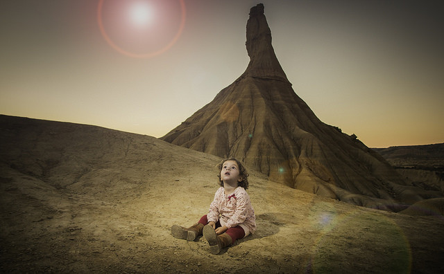 foto arianne en las bardenas reales